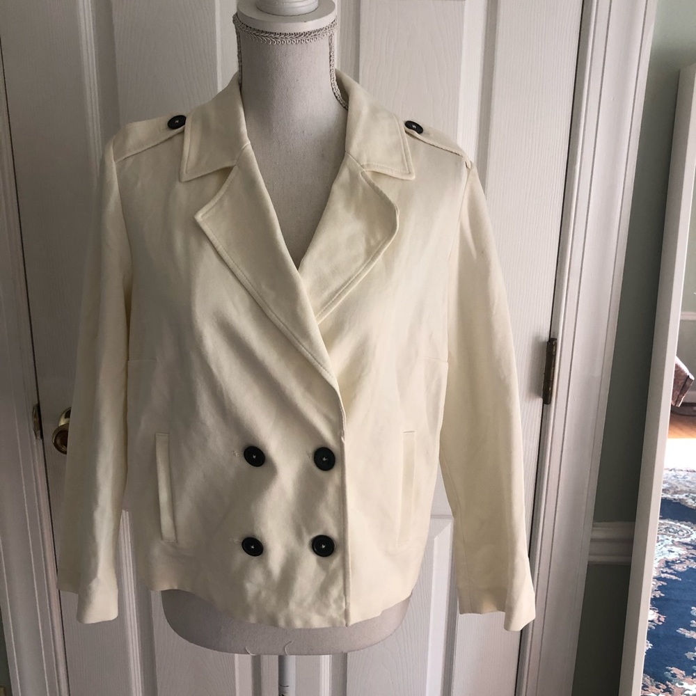 WHBM Cream Blazer/Jacket